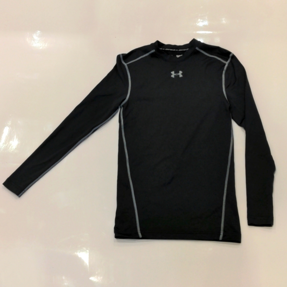 Under Armour ColdGear Compression Mock Turtleneck Long Sleeve Shirt Black size M